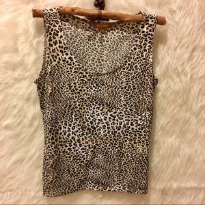Ellen Tracy Leopard Tank Top